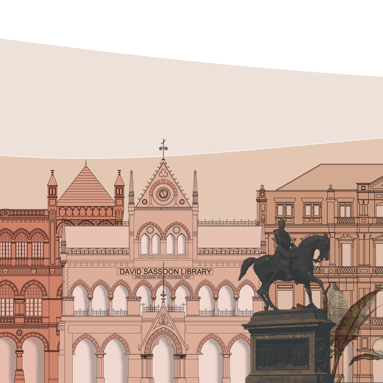 An illustration of Kala Ghoda
